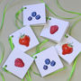 Gift Tags With Strawberry, Raspberry And Blueberries, thumbnail 1 of 6