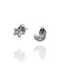 9ct Gold Moon And Star Earrings, thumbnail 5 of 8