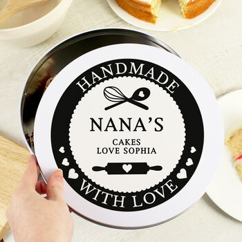 Personalised Handmade With Love Cake Tin, 3 of 4