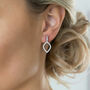 Silver And Cubic Zirconia Arrow Earrings, thumbnail 1 of 4