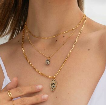 Dalmatian Jasper Arrow Statement Necklace, 4 of 4