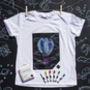 Chalkboard Apparel T Shirt White Draw On Your T Shirt, thumbnail 2 of 7