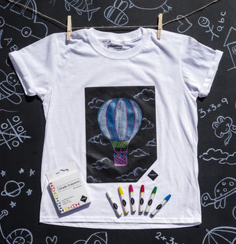 Chalkboard Apparel T Shirt White Draw On Your T Shirt, 2 of 7