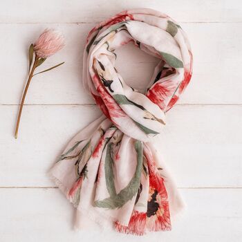 Blush Thistle Sketch Scarf, 2 of 6