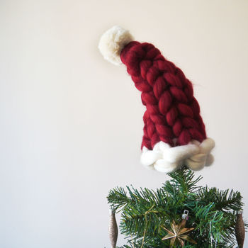Jumbo Knitted Santa Hat, 3 of 7
