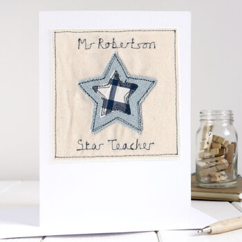 Personalised Star Thank You Card For Dad Or Him, 7 of 11