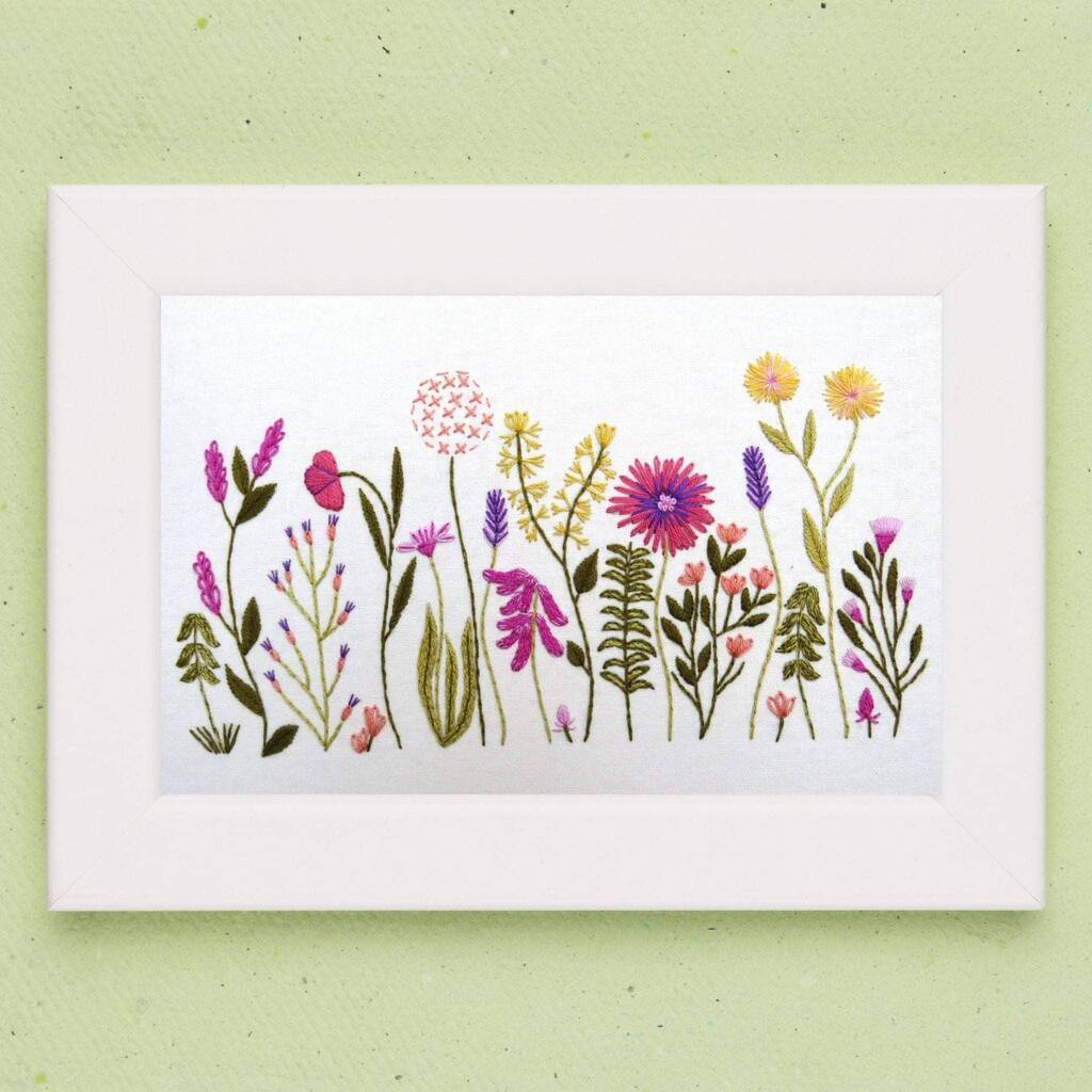 Meadow Flowers Hand Embroidery Kit, 1 of 7