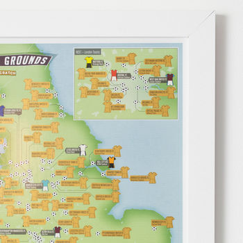 Personalised Scratch Off 92 Football Grounds Print, 6 of 9