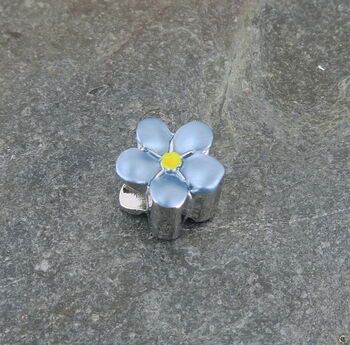 Forget Me Not Blue Flower Bracelet Charm, 2 of 5