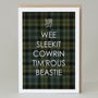 'Wee Sleekit Cowrin Tim'rous Beastie' Card, thumbnail 1 of 2