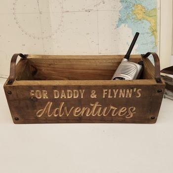 Personalised Engraved Wooden Crate, 3 of 4