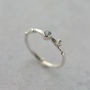 Oak Twig Silver Aquamarine Ring, thumbnail 3 of 8