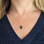 The Duo Emerald Necklace, Gold Plated, thumbnail 2 of 12