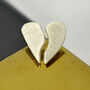 'Better Together' Sterling Silver Heart Stud Earrings, thumbnail 5 of 7