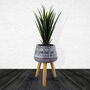 Large Blue Composite Planter With Stand, thumbnail 1 of 9