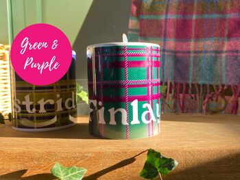Personalised Tartan Candle, 3 of 6