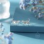 Sterling Silver Cat Skeleton Stud Earrings, thumbnail 7 of 11
