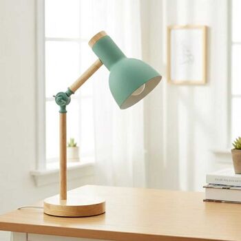 Mint Green Scandinavian Desk Lamp | Adjustable Light, 7 of 7