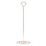 Rose Gold Heart Wedding Table Number Stands, thumbnail 2 of 3