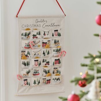 Personalised Reusable Fabric Christmas Advent Calendar, 2 of 5
