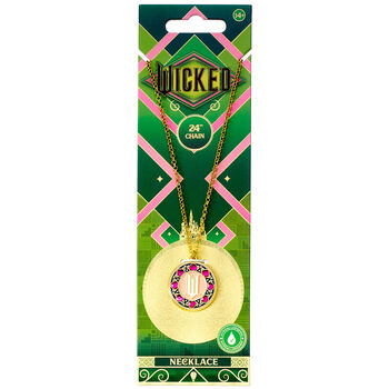 Wicked 'W' Logo With Crystal Border Necklace, 4 of 4