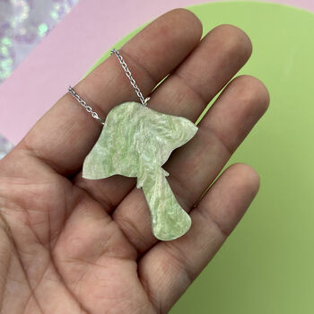 Green Toadstool Necklace, 3 of 4