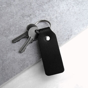 Handmade Personalised Special Date Fob Leather Keyring, 4 of 7