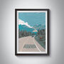 Icefields Parkway Canada Travel Poster Art Print, thumbnail 1 of 6