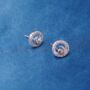 Moon And Star Sterling Silver Stud Earrings, thumbnail 6 of 7