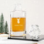 Personalised Classic Stag Square Glass Decanter, thumbnail 1 of 4