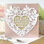Personalised Wedding Day Celebration Cut Out Card, thumbnail 1 of 5