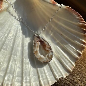 Lustrous Harmony: Agate Pearl Sterling Silver Necklace, 2 of 7