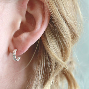 Tiny Hoop Earrings – Huggie Earrings, 4 of 12