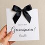 Groomsman Proposal Card, Handmade Bow Proposal Card, Classy Wedding Proposal Card, thumbnail 1 of 5