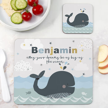 Personalised Children's Whale Placemat Set, 3 of 4