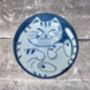Blue And White Cat Patterned Small Japanese Bowl, 11.5cm, thumbnail 3 of 3
