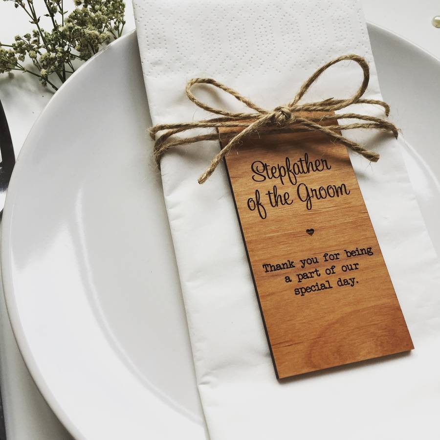 Step Parents Wooden Place Setting By Design by Eleven