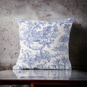 Toile Fabric Country Style Cushion, 2 of 5