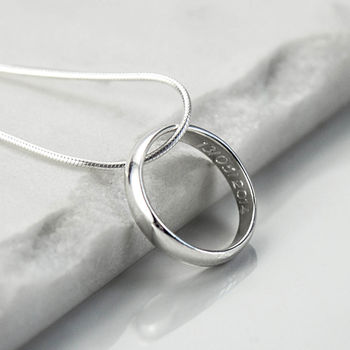 Sterling Silver Secret Message Ring Necklace By Martha Jackson Sterling ...