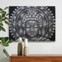 Set Of Four Grey Buddha Mandala Brocade Detail 30x40cm, thumbnail 4 of 4
