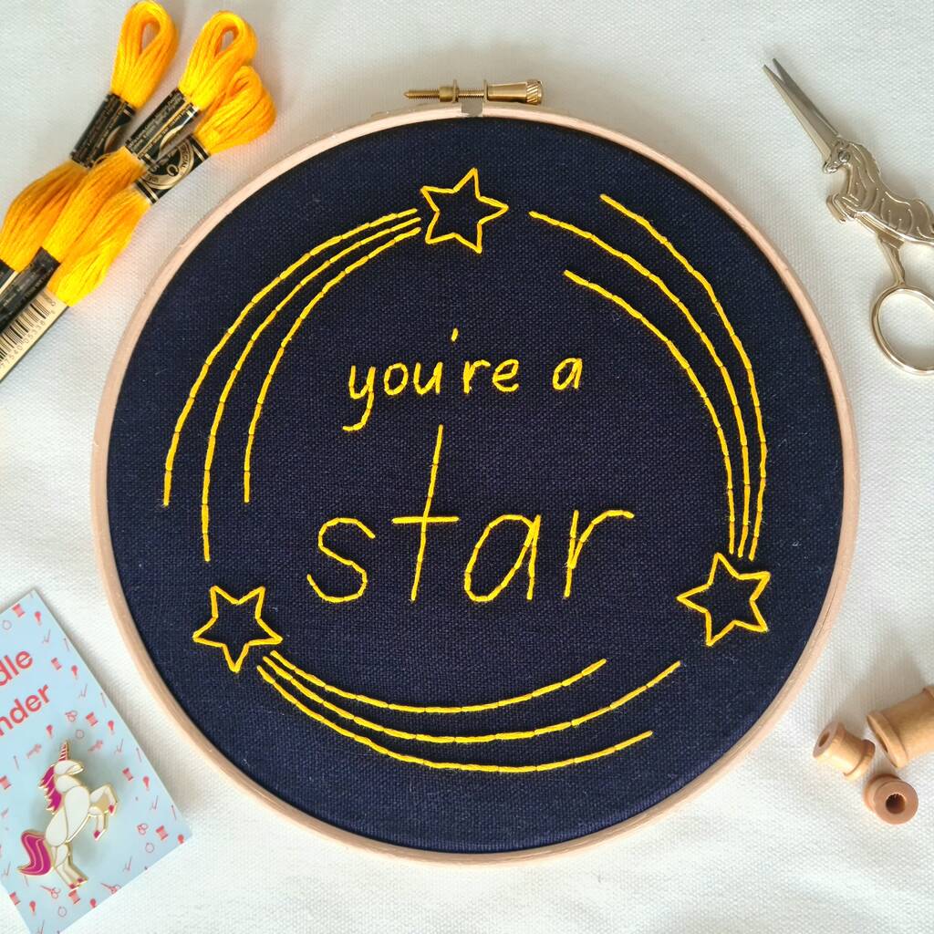 You're A Star Embroidery Kit, 1 of 3