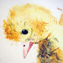 Inky Duckling Blank Greeting Card, thumbnail 4 of 4
