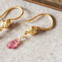 Pink Tourmaline With Gold And Silver Earrings, thumbnail 1 of 8