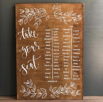 Personalised Wooden Table Plan, 4 of 6