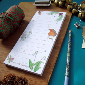 Robin 'To Do' List Christmas Notepad, 6 of 10