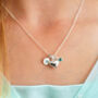 Girl's Personalised Silver Heart Birthstone Necklace, thumbnail 1 of 8