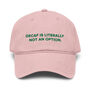 Decaf Is Literally Not An Option Cotton Embroidered Cap, thumbnail 9 of 12