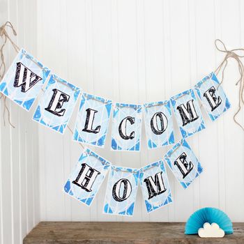 Welcome Home Bright Bunting, Party Decoration, 2 of 7
