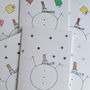 Pack Of Six Juggling Snowmen Christmas Cards, thumbnail 3 of 3
