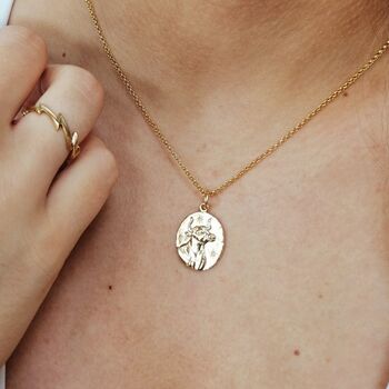 Taurus Zodiac Necklace, Sterling Silver Or Gold Plated, 2 of 10